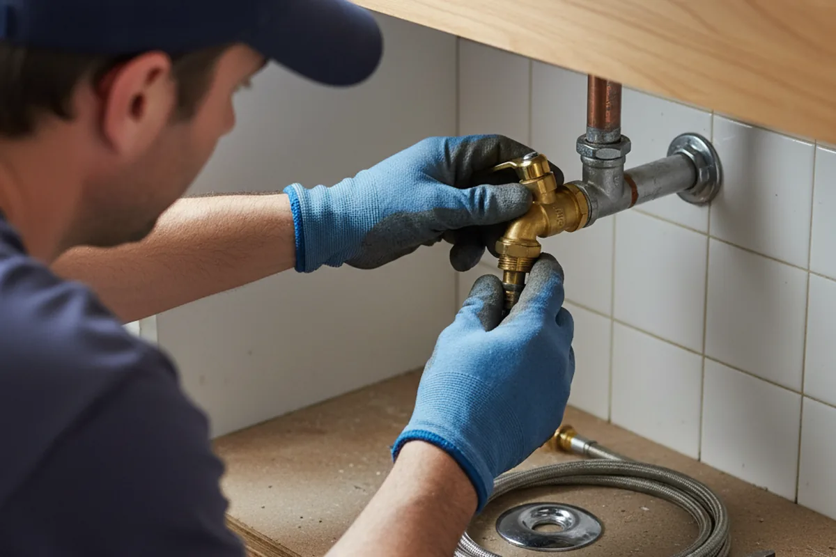 Shutoff valve and fitting work during Emergency Plumbing in Moss Point